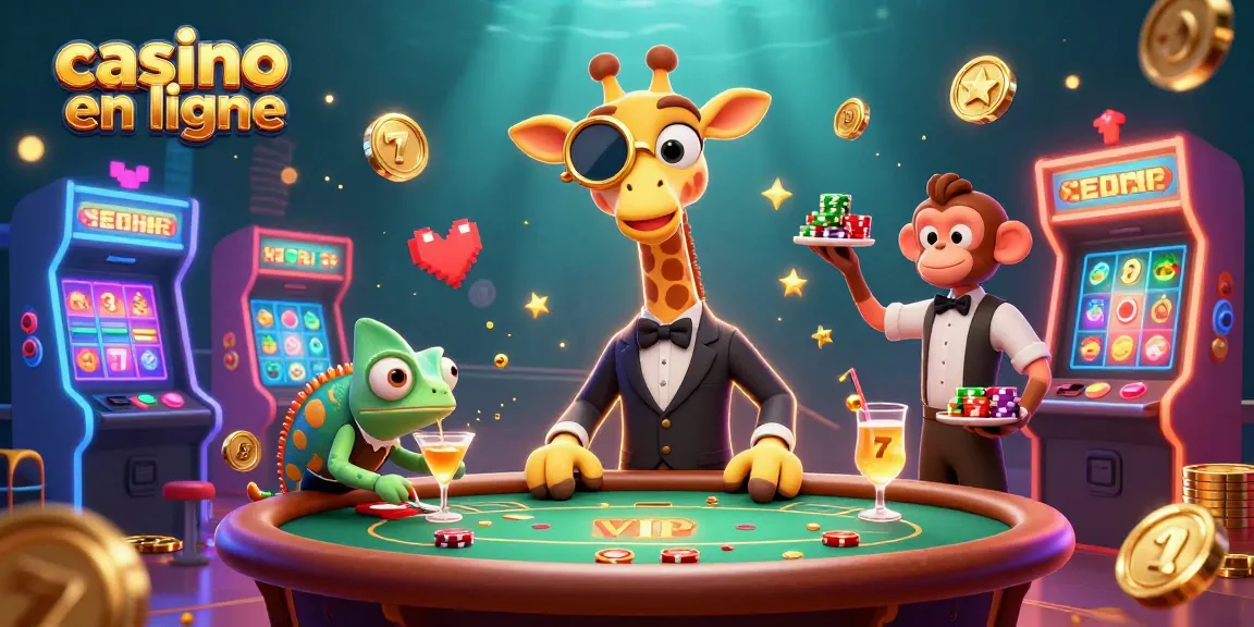 Le casino en ligne offre une ambiance vibrante avec une girafe parieur, un valet singe et un barman caméléon.