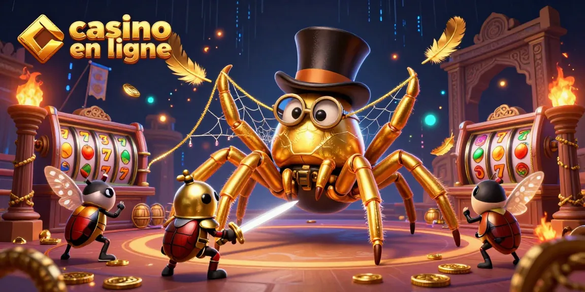 Les joueurs découvrent un univers captivant de casino en ligne avec une illustration dynamique et colorée.